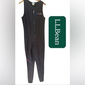 LL Bean Men’s Sleeveless Full Body Wetsuit Size Medium Polartec, Two-Way Zipper